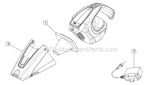 Page A Diagram and Parts List for BD10100  Dirt Devil Hand Vacuum